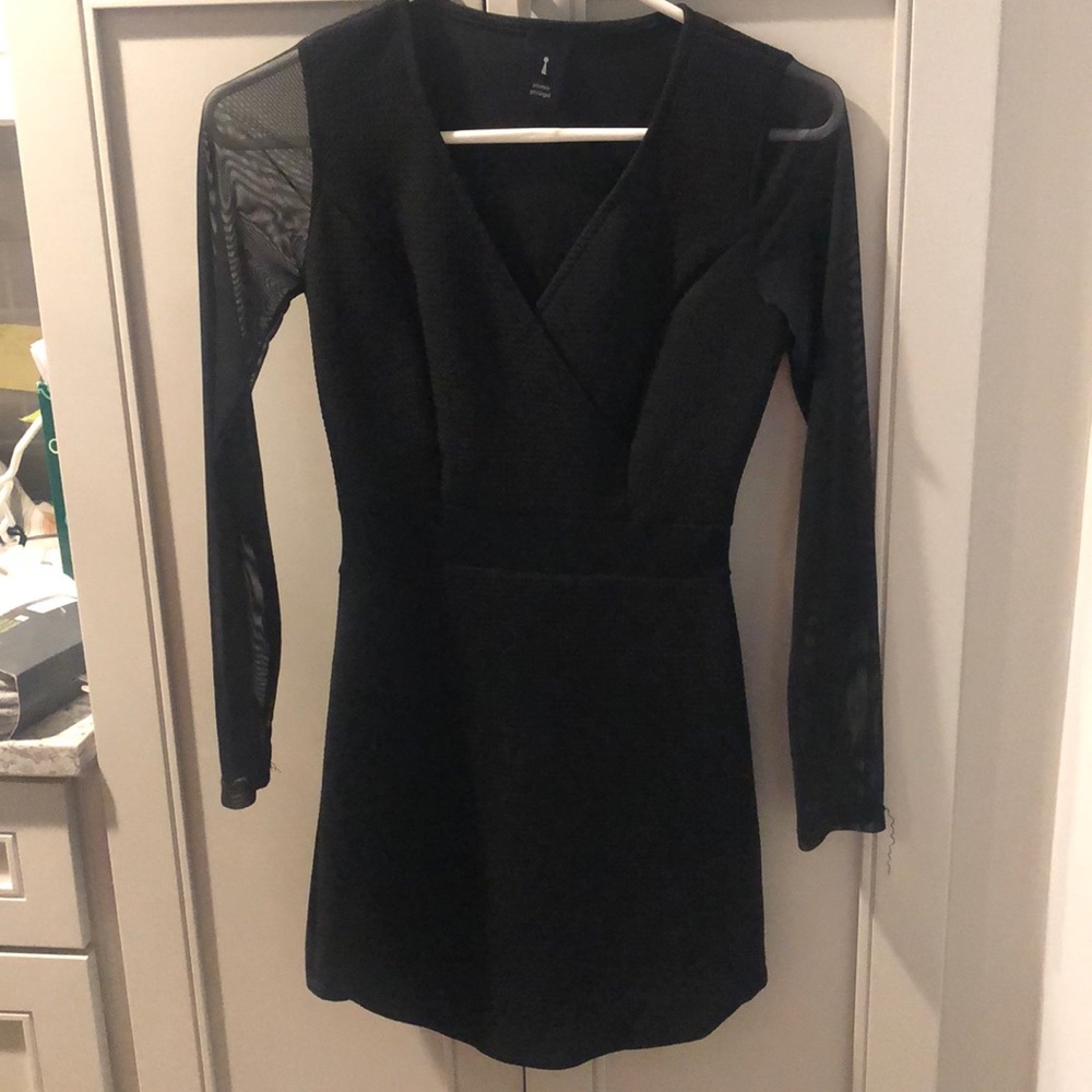 Black mesh dress